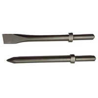 H-01-r And H-03-r Chisels For Air Hammer - High-grade Steel, 383mm Length, Silver, Air-powered