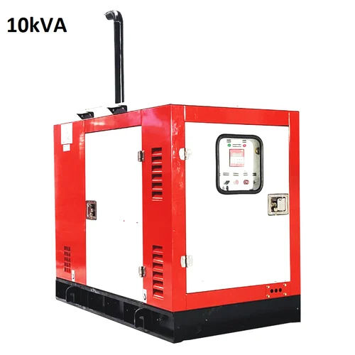 Red 10Kva Eicher Diesel Generator