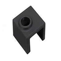 Hotend Mk8 Case High Temperature Silicon Case For 3d Printer Heating Block - Non-stick Silicone, Standard Mk8 Fit, Black, Temp Resistance Up To 280c