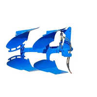 Mounted Disc Plough Hydraulic Tractor Plough Reversible - Boron Steel, 2400x1300x1200 Mm, Red/blue | Hydraulic Operation, Adjustable Disc Angle, Cat-ii Frame