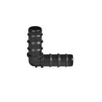16mm Drip Elbow Connector - Uv Resistant Plastic, 45x25x16mm, Black | Leak-proof, Corrosion Resistant, Push-fit Installation