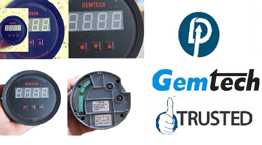 GEMTECH Series 3000 Digital Pressure Gauge Range 0 to 250 PASCAL Bawal