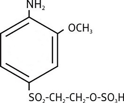 Sulpho ortho anisidine vinyl sulphone