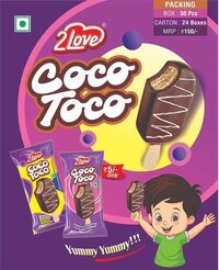 Coco Toco Biscuits - Eggless Chocolate Stick Cookies | 30 Box Pack, 6 Months Shelf Life, Irresistibly Chocolate-flavored Delight