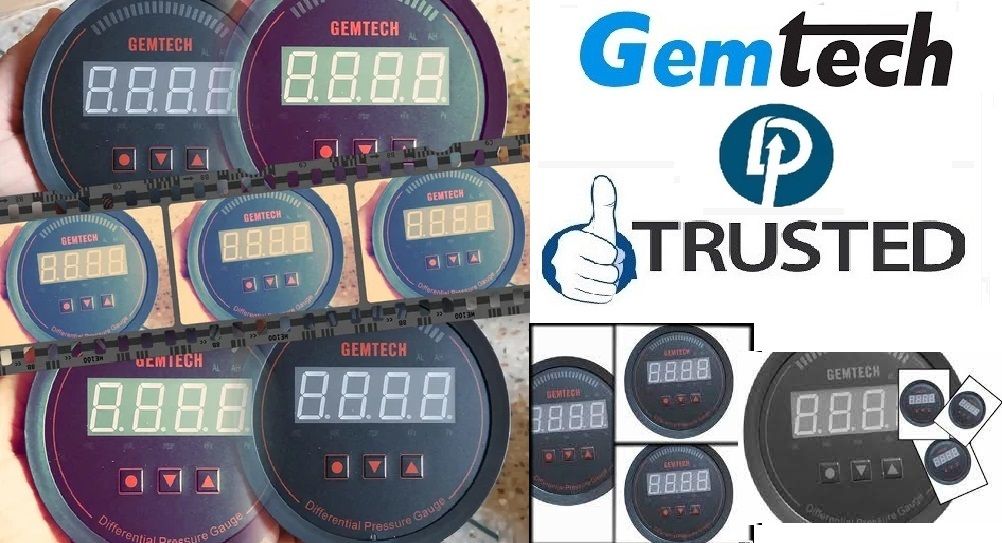 GEMTECH Series 3000 Digital Pressure Gauge Range 0 to 125 PASCAL