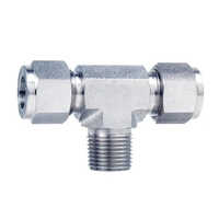 Male Branch Tee - Stainless Steel, 1/4-1 Inch Npt, 3000 Psi | Compression End Connections For Efficient Fluid Flow In Industrial Settings, Astm Compliant