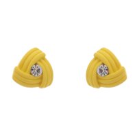 Centerstone Triangle Earrings