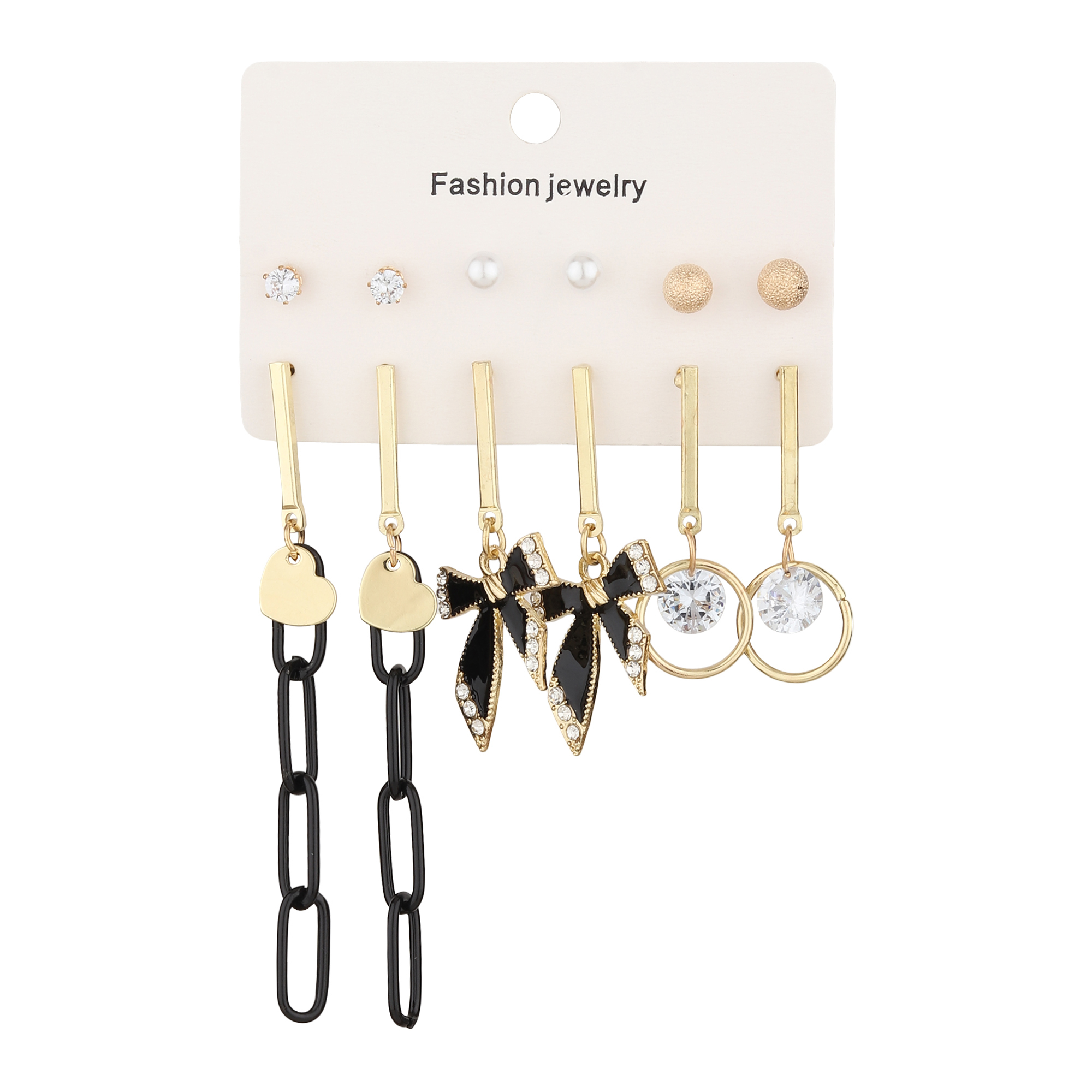 Classic Black  Gold Earrings