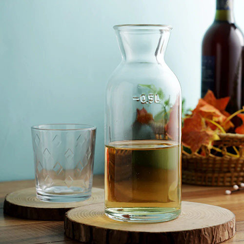 Uniglass Bar CarafePitcherJuiceWaterMilkWhiskeyRumWine Decanter Glass 500ml