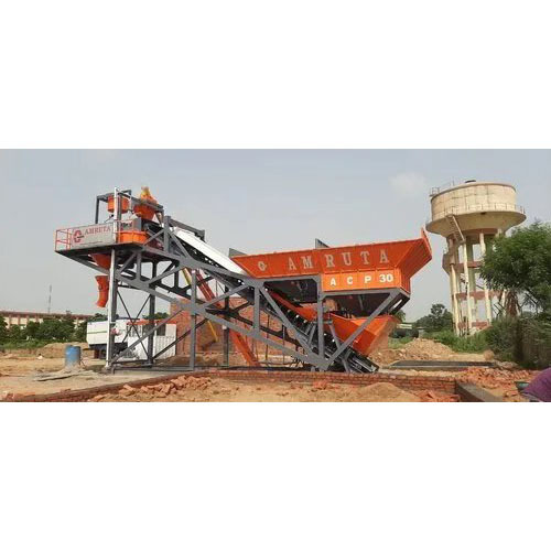 Compact Concrete Batching Plant With Pan Mixer