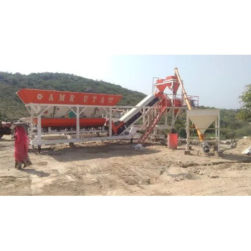 Semi Mobile Concrete Batching Mixing Plant