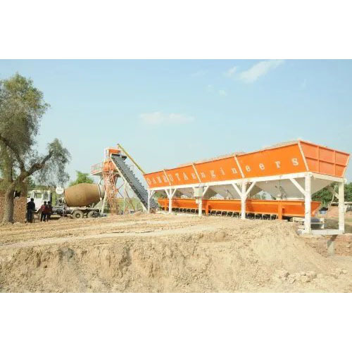 Concrete Batching Mixing Plant With Inline Feeding