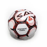 Sas Sports Football Trainer Size 5 - Heavy Quality Synthetic Rubber, 3 Ply, Multicolor | Hand Stitched, Water Resistant, 32 Panel, Latex Bladder