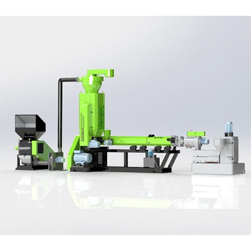 Green/Black Single Stage Plastic Recycling Machine