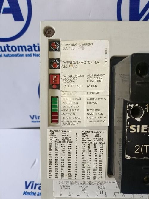 Siemens SIKOSTART Ac SEMICONDUCTOR MOTOR STARTER 3RW3346-ODC34