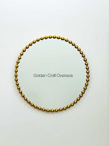 Round Border Wall Mirror - Color: Gold