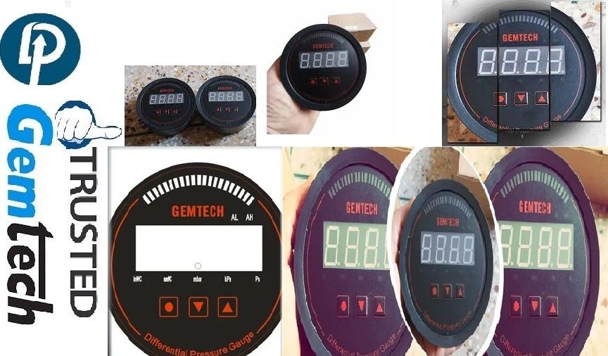 GEMTECH Series-3000 Digital Pressure Gauge Range 0 to 60 PASCAL