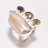 Multi Gemstone Sterling Silver Rings