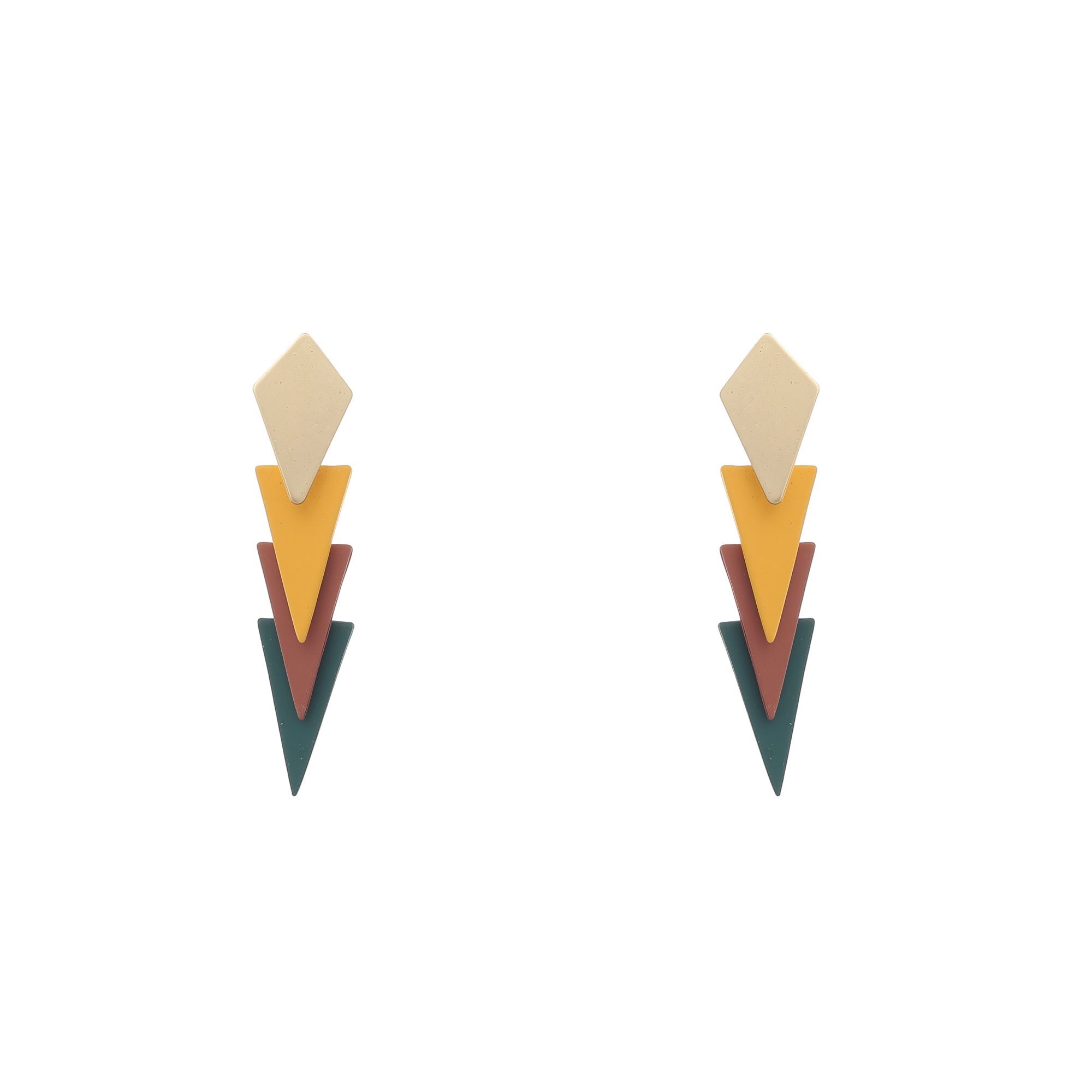 Colorful Triangle Earrings