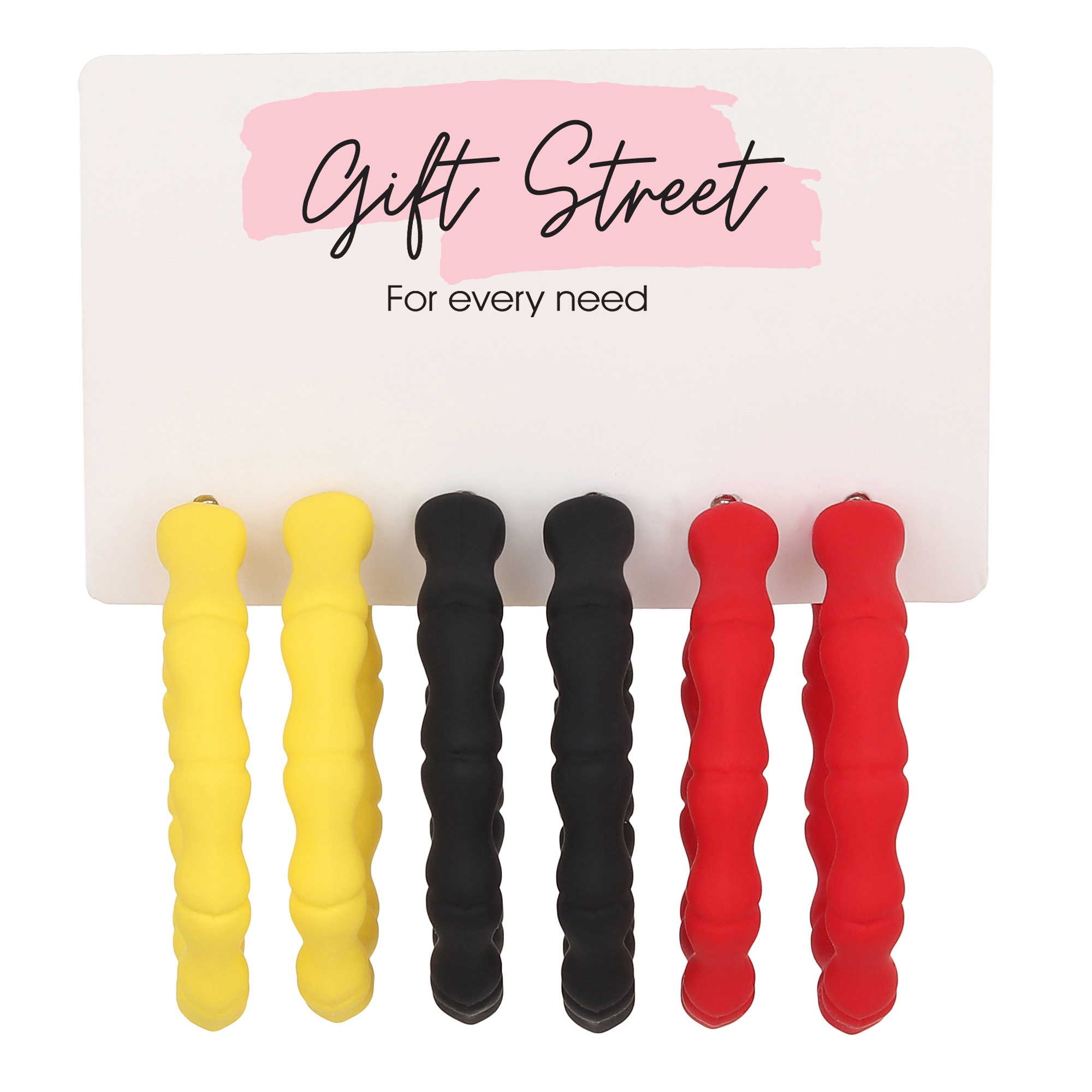 Colour-blocked Hoop Earrings