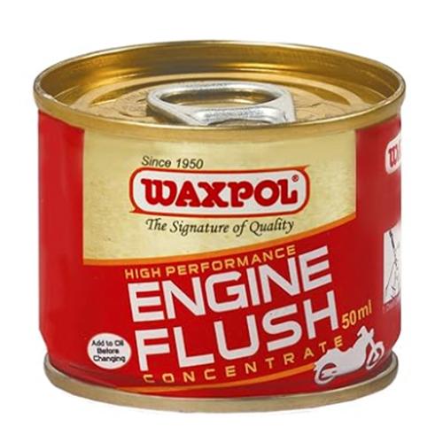 Waxpol Engine Flush (50 ml) - Metal Pack, Concentrate Formula | Industrial Application, Yellow Color for Automobile Use
