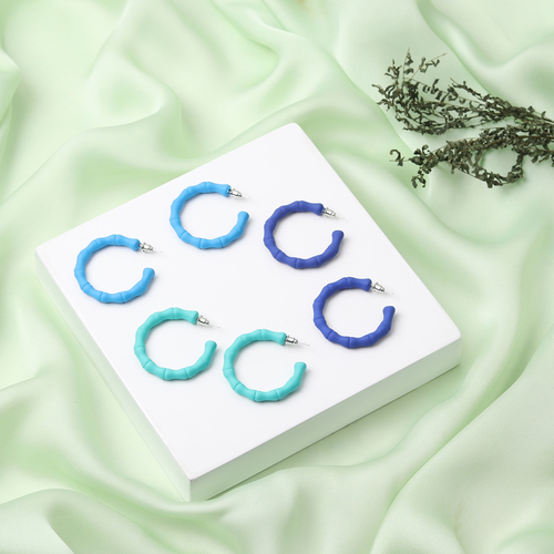 Colour-blocked Hoop EAR RINGS