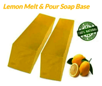 Lemon Soap Base - Transparent Melt, Rectangle Shape | 2 Year Lifespan, No Warranty