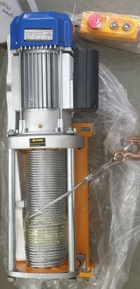 Wire Rope Winch - 60 Meters, Metallic Mix | Electric Power Source, Industrial Lifting, 1000 Working Load, 8 Mm Wire Rope Diameter