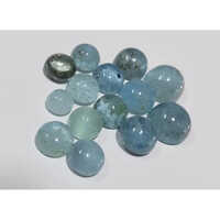 Blue Aquamarine Cabochon - Round Brilliant Cut, All Sizes Available | Blue Aquamarine Stone, Elegant Design, Luxurious Appeal
