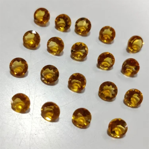 Citrine Round Faceted Gemstone