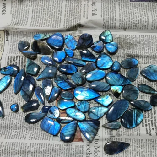 Labradorite Cabochon Stones - Natural Blue Oval Cut High Hardness All Sizes Available