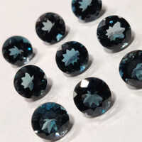 London Blue Topaz Round Cut Gemstone - Hardness: High