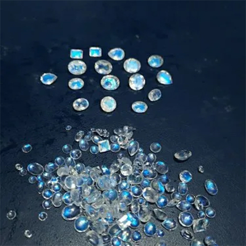 Facet Rainbow Moonstone - Natural Moonstone, All Sizes Available, Blue Color | High Hardness Gemstone for Jewelry Crafting