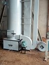 Wood fired hot air blowers.