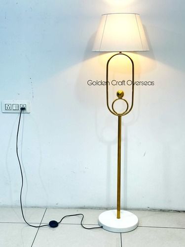 Stainless Steel Floor Lamp with PVD Coated finish and Fabric Shade customised