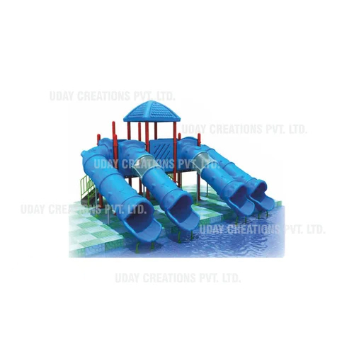 Outdoor Playground 4 Arms Tube Slide Equipment