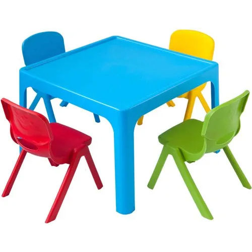 Plastic Table With 4 Chair Set