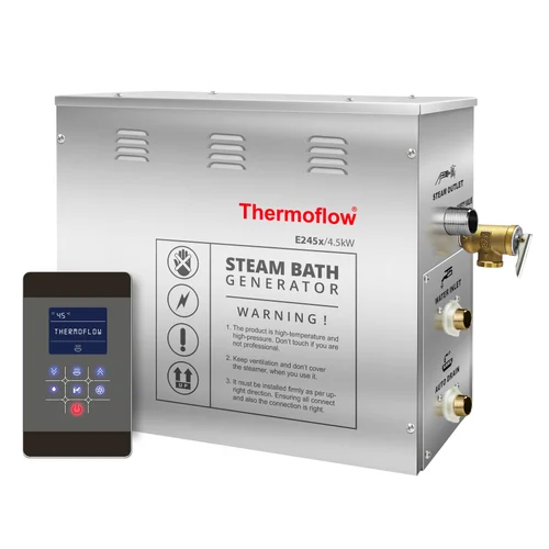 Electric 9.5 kW Steam Generator With Touchpad Control Panel And Remote