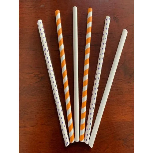 Multicolor Wrapped Paper Straw