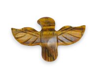 Natural Gemstone Sparrow Design Handmade Carving Pendant