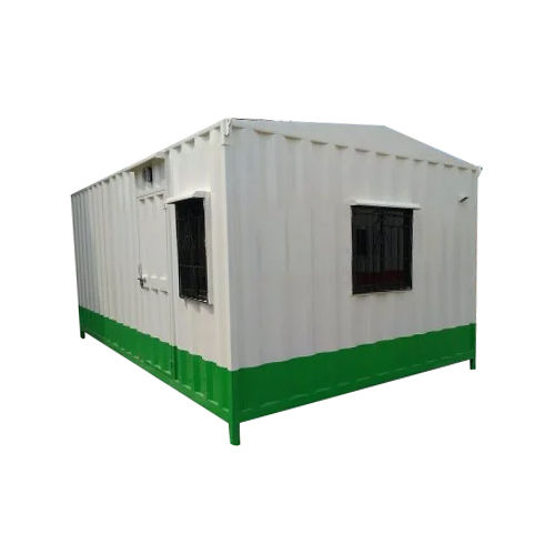 Steel Portable Office Cabin - Steel & Metal Structure, White Color, Alloy Aluminum and Steel Doors, Ideal for Guard House, Warehouse, Workshop Use