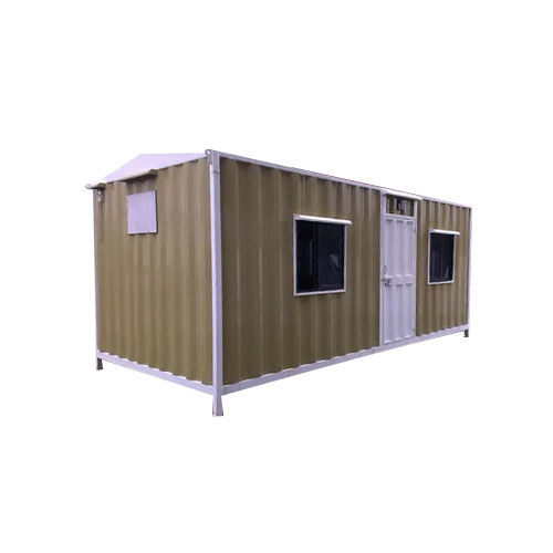 Brown Prefabricated Rectangle Office Cabin