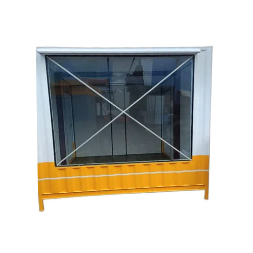 MS Bunk House - Steel Container Design | White Metal Walls, Durable Alloy Aluminum and Steel Door, Versatile Use as Guard House or Warehouse