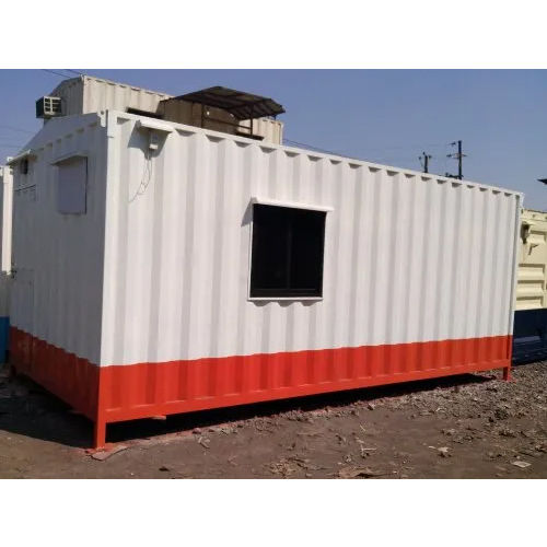 White 7-9 Feet Portable Site Office Cabin