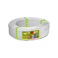 Basic Cctv Cable - 100% Pure Copper 10x10x3mm | White Color, Integrated Video & Power Conductors, Ideal For Industrial Applications