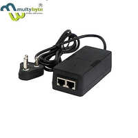 24v-3amp Poe Basic Laptop Adaptor - Industrial Use, Black Color, Compatible With 10/100mbps Ip Cameras & Poe Devices | Versatile Power Solution