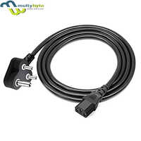 3m Computer Power Cord - Pvc Material, Different Sizes | Black Color, Polished Finish, Ideal For Industrial Applications And Versatile Use