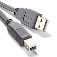 2.0 Am-bm 3m Usb Printer Cable - Pvc Material, 6x6x1 Mm Dimensions, Black Color | Industrial Use For High-speed Device Connectivity