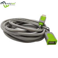 2.0 3m Usb Extension Cable - Pvc Material, 6x6x1 Mm, Grey | Designed For Industrial Use, Seamless Connection, Plug And Play Capability