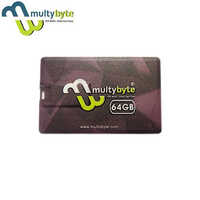 Debit Card Pendrive - 64gb Plastic, 4x0.5x3mm Brown Design | Elegant, Easy To Carry Industrial Storage Device In Safe Box